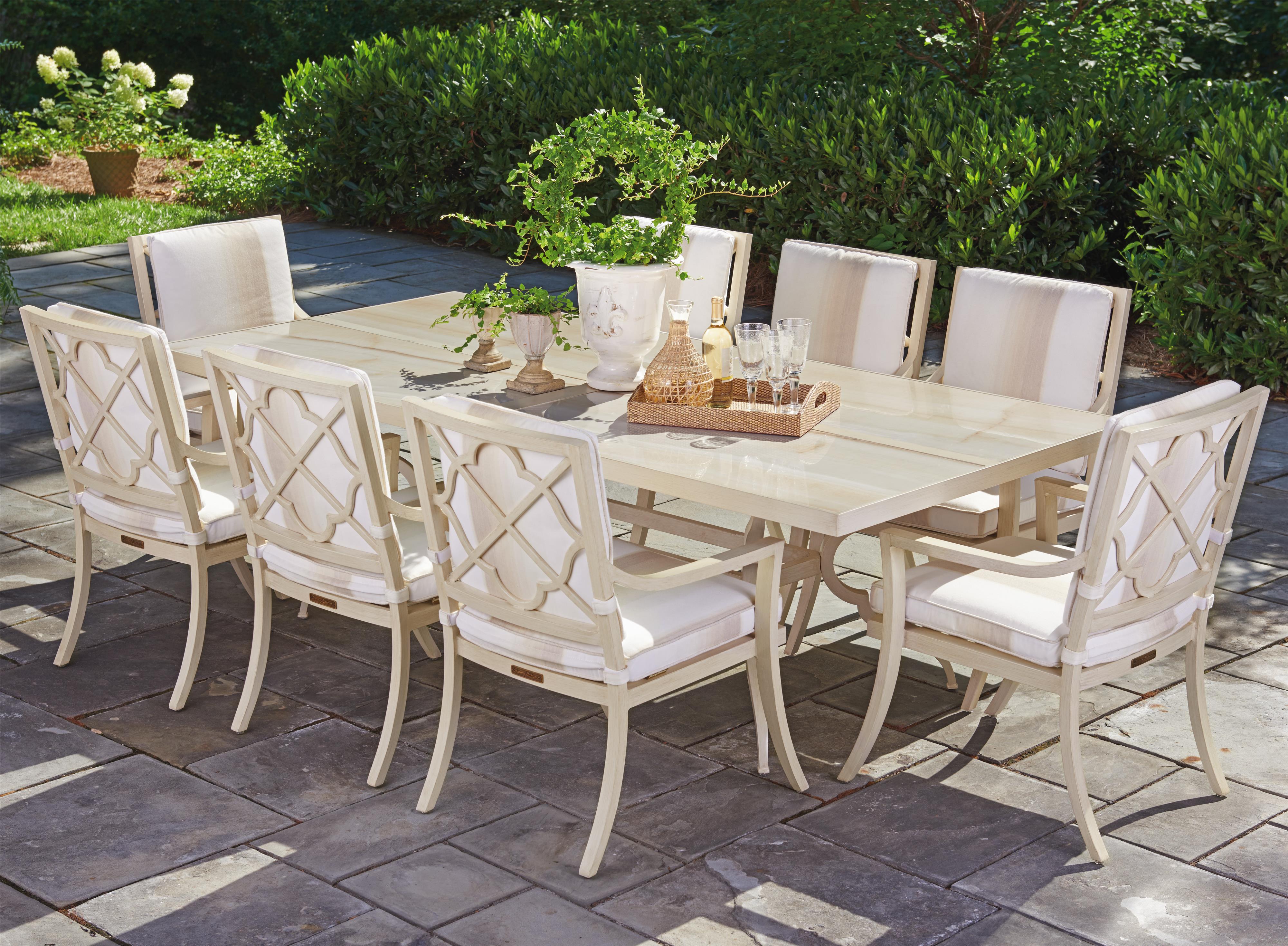 Tommy Bahama Outdoor Living Misty Garden Nine Piece Outdoor Dining Set